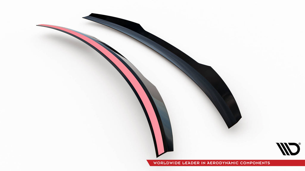 Maxton Design Höher Spoiler CAP passend für Porsche 911 992 GT3 schwarz Hochglanz