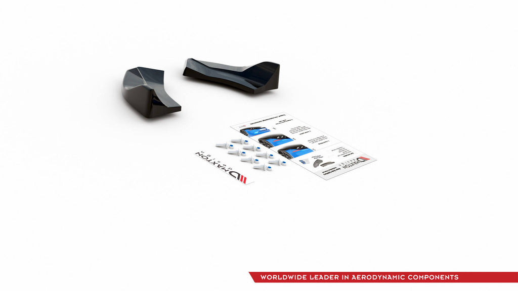 Maxton Design Heck Ansatz Flaps Diffusor V.1 passend für Ford Fiesta ST Mk8 schwarz Hochglanz