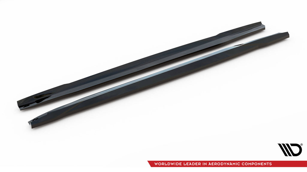 Maxton Design Street+ Seitenschweller Leisten passend für V.1 passend für BMW X5 M-Paket G05 Facelift schwarz Hochglanz