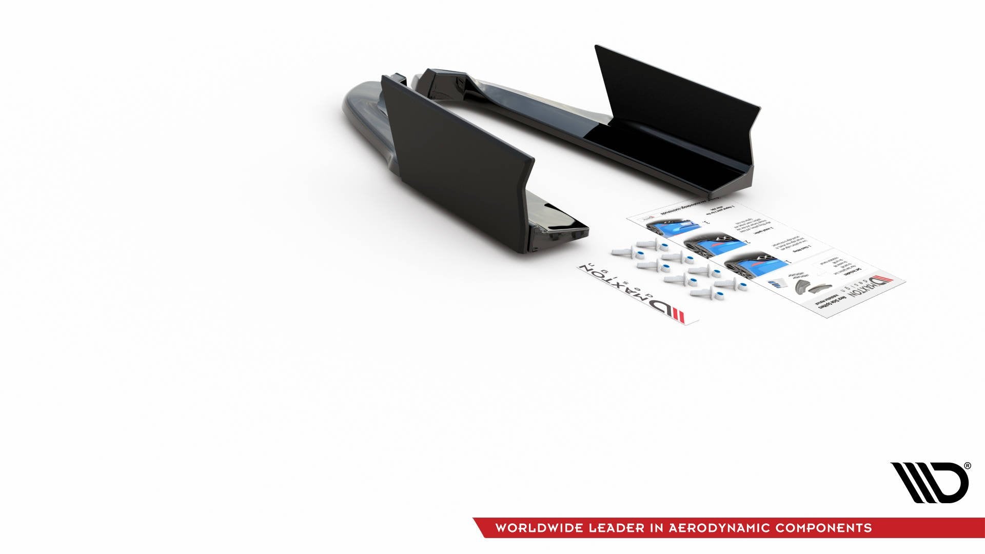 Maxton Design Heck Ansatz Flaps Diffusor V.1 + Flaps passend für Ford Mustang GT Mk6 Facelift