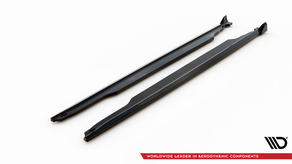 Maxton Design Street+ Seitenschweller Leisten passend für Mini One R56 schwarz Hochglanz