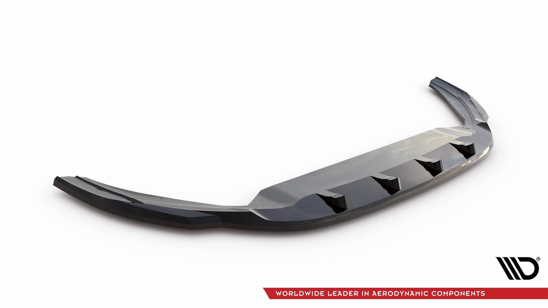 Maxton Design Street+ Spoilerlippe Front Ansatz V.1 passend für VW Polo GTI Mk6 Facelift schwarz Hochglanz