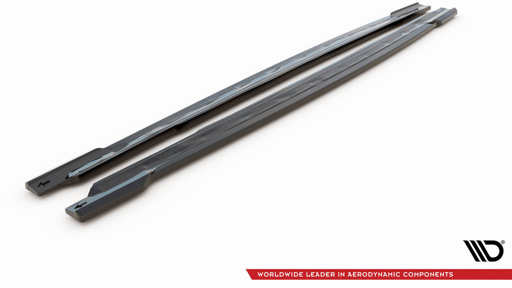 Maxton Design Street+ Seitenschweller Leisten passend für Audi RS5 Sportback F5 Facelift schwarz Hochglanz