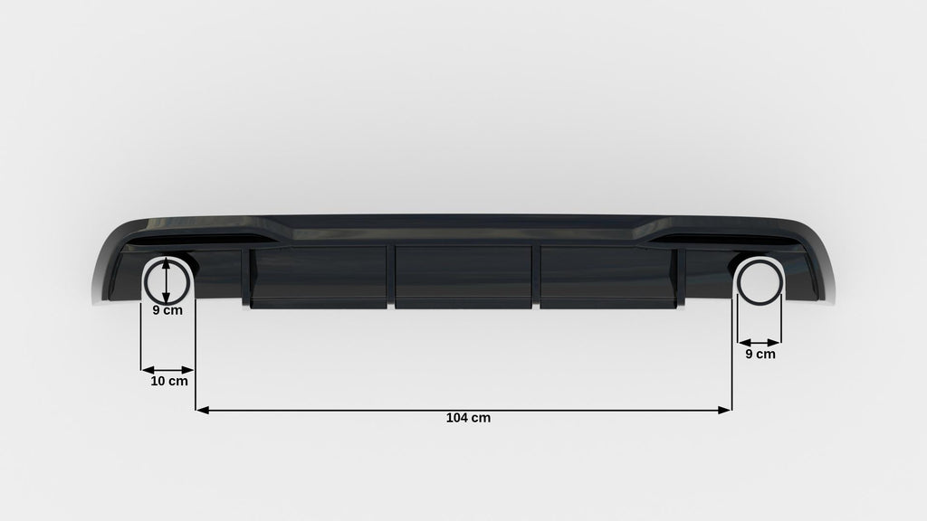 Maxton Design Diffusor Heck Ansatz passend für Audi A5 Sportback 8T Facelift (Einzelauspuff li. re.)