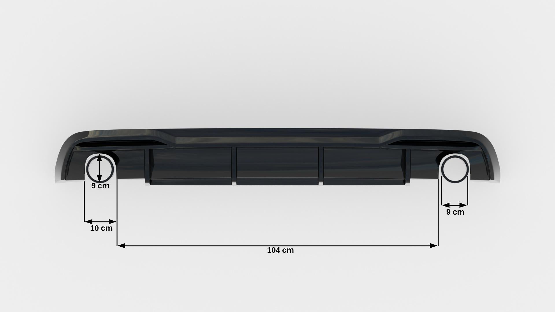 Maxton Design Diffusor Heck Ansatz passend für Audi A5 Sportback 8T Facelift (Einzelauspuff li. re.)