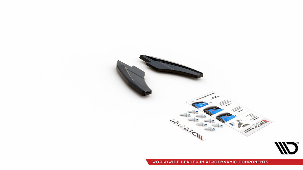 Maxton Design Heck Ansatz Flaps Diffusor V.2 passend für Audi S3 / A3 S-Line Sportback 8Y schwarz Hochglanz