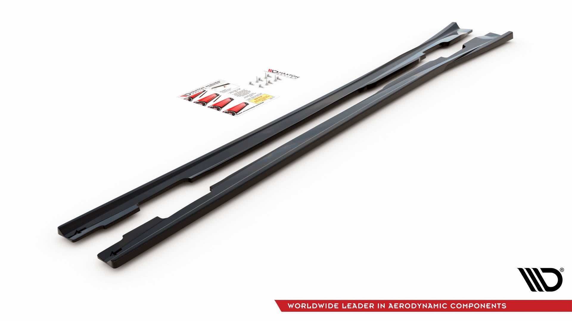 Maxton Design Street+ Seitenschweller Leisten V.2 passend für Mercedes-Benz A W176 schwarz Hochglanz