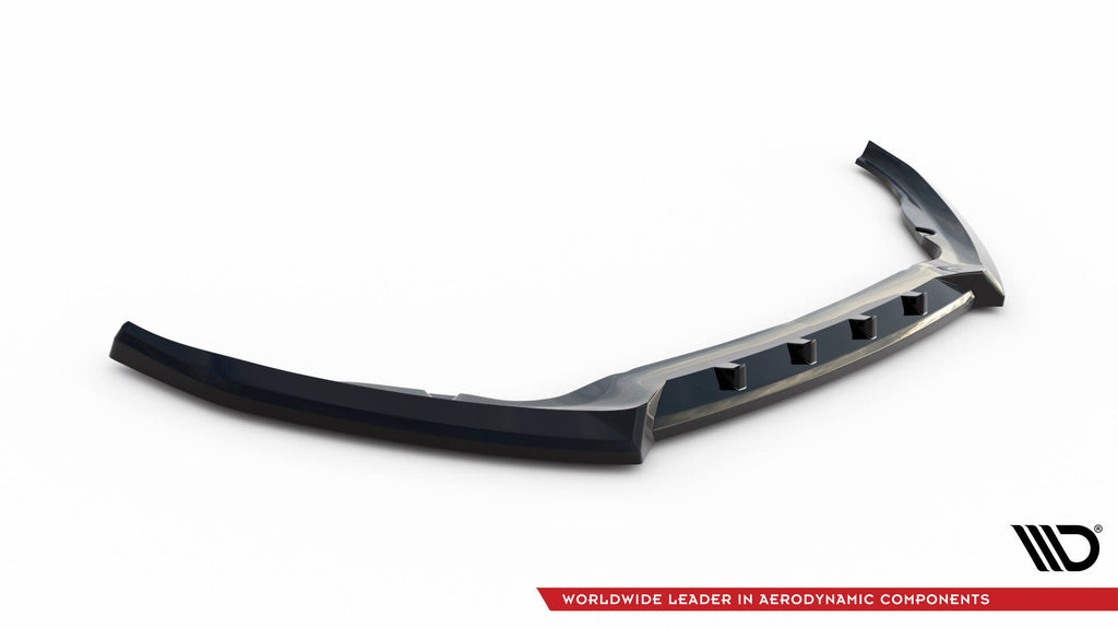 Maxton Design Street+ Spoilerlippe Front Ansatz V.2 passend für Ford Transit Connect Mk2 Facelift schwarz Hochglanz