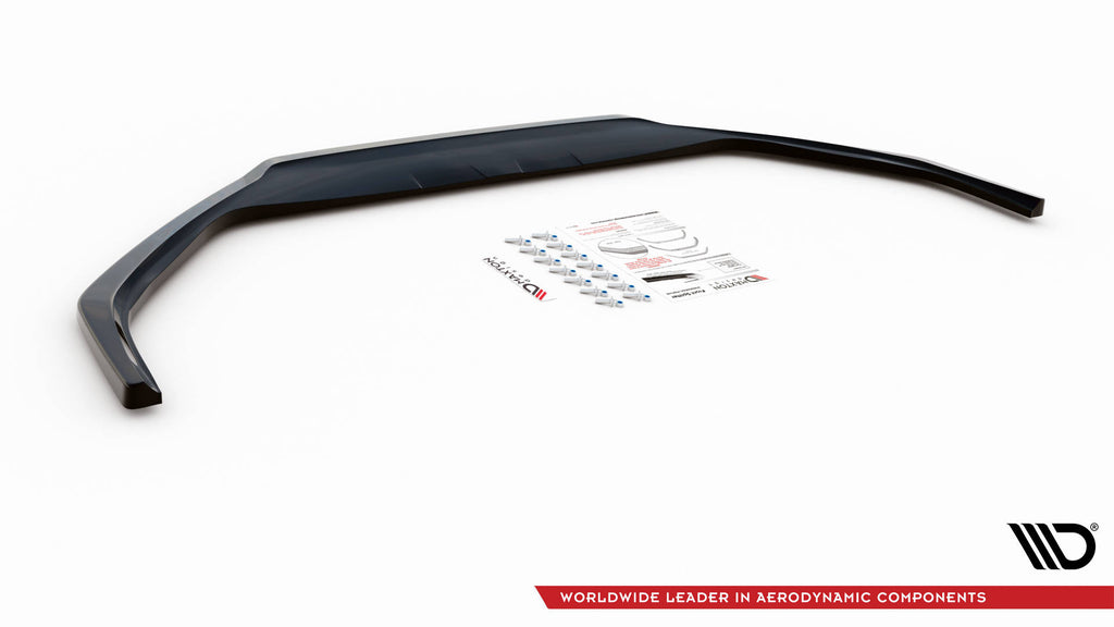 Maxton Design Street+ Spoilerlippe Front Ansatz V.2 passend für Peugeot 508 GT Mk1 Facelift schwarz Hochglanz
