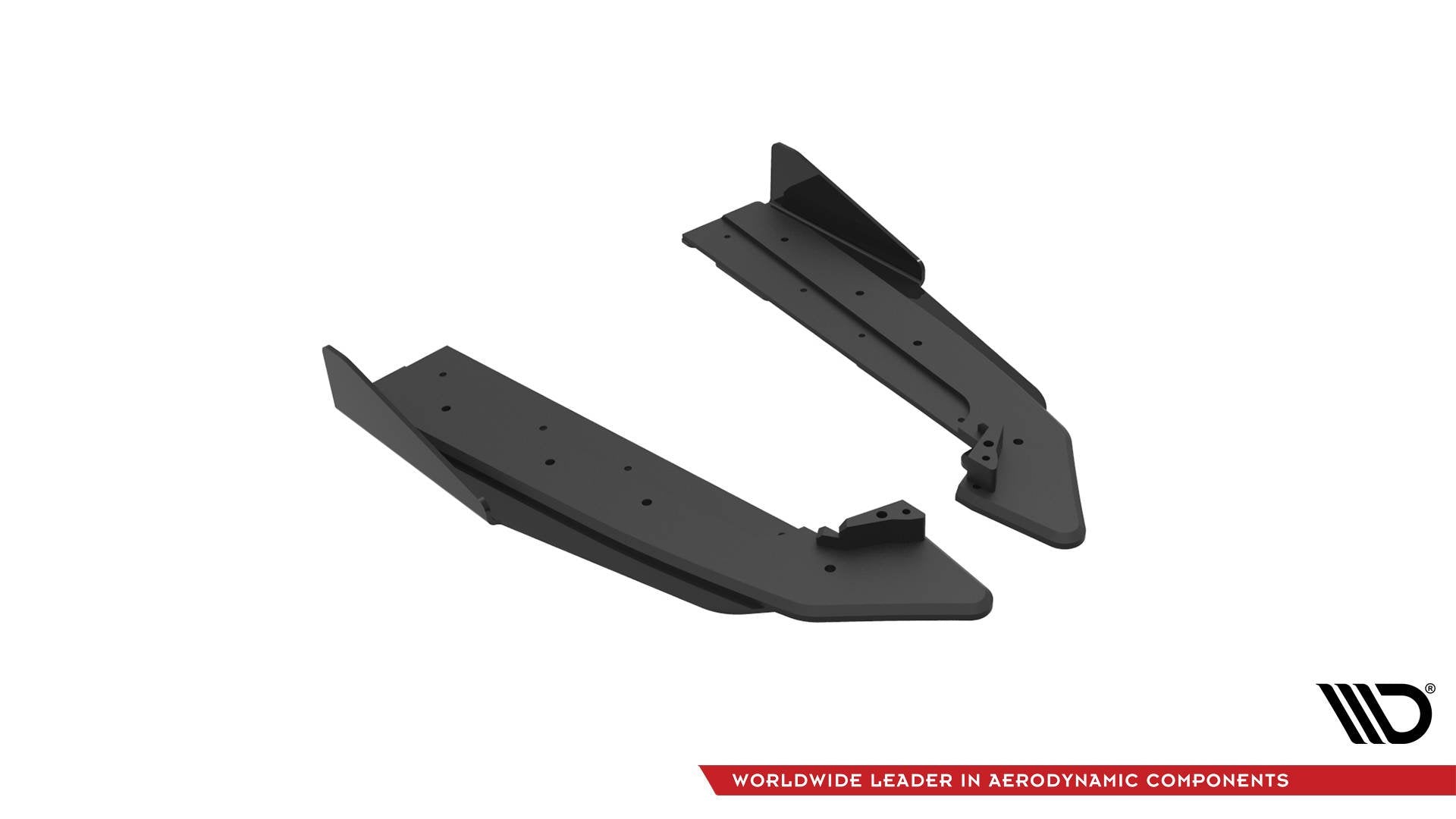 Maxton Design Street Pro Heck Ansatz Flaps Diffusor V.1 + Flaps passend für Ford Mustang GT Mk6 Facelift schwarz Hochglanz