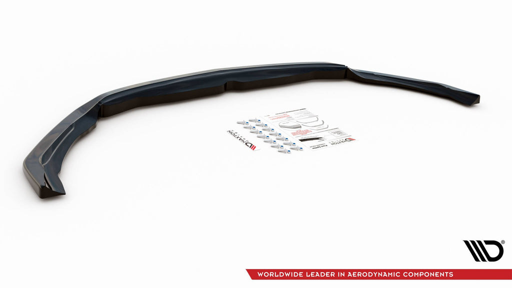 Maxton Design Street+ Spoilerlippe Front Ansatz V.1 passend für Mercedes-AMG CLA 45 Aero C118 schwarz Hochglanz
