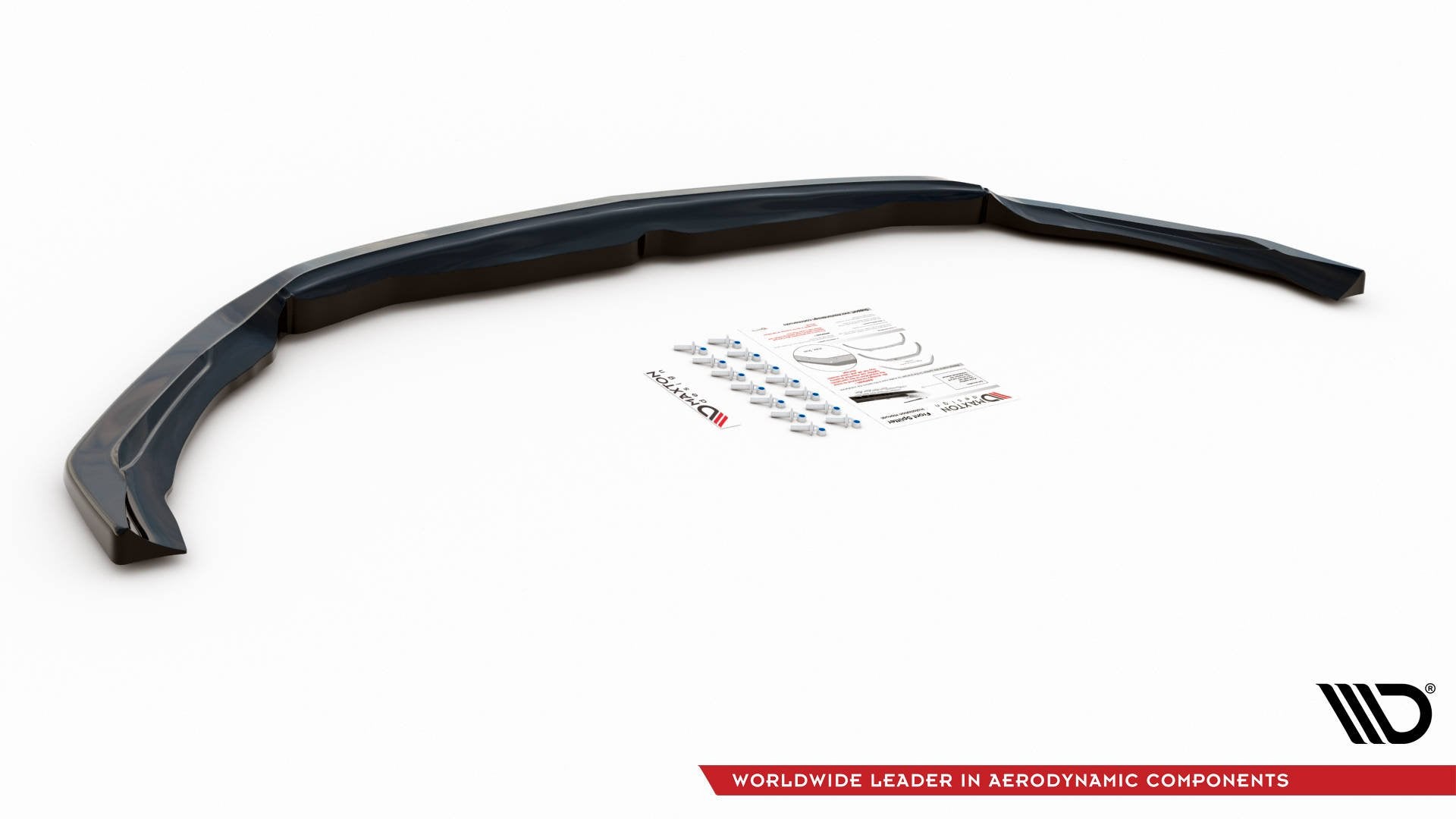 Maxton Design Street+ Spoilerlippe Front Ansatz V.1 passend für Mercedes-AMG CLA 45 Aero C118 schwarz Hochglanz