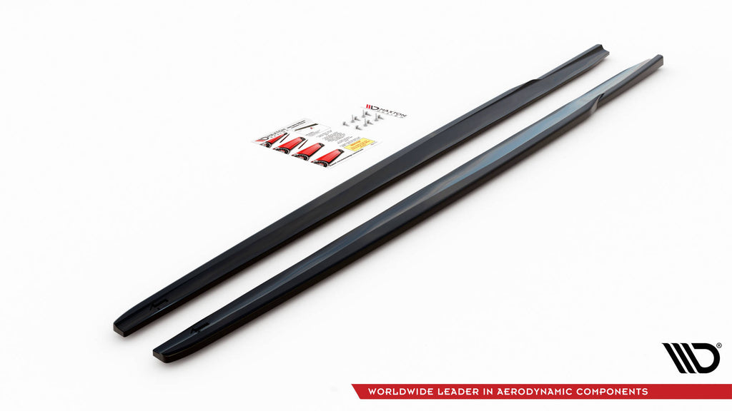 Maxton Design Street+ Seitenschweller Leisten passend für V.1 passend für BMW 2 Gran Coupe M-Paket / M235i F44 schwarz Hochglanz
