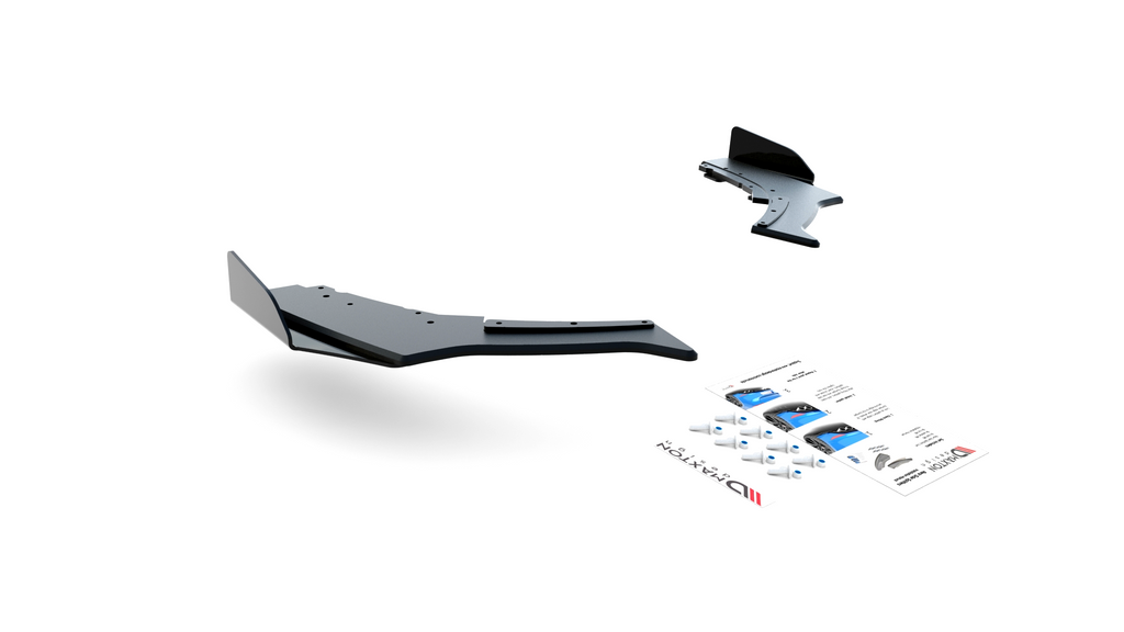 Maxton Design Street Pro Heck Ansatz Flaps Diffusor V.3 + Flaps passend für BMW 1er M140i schwarz Hochglanz