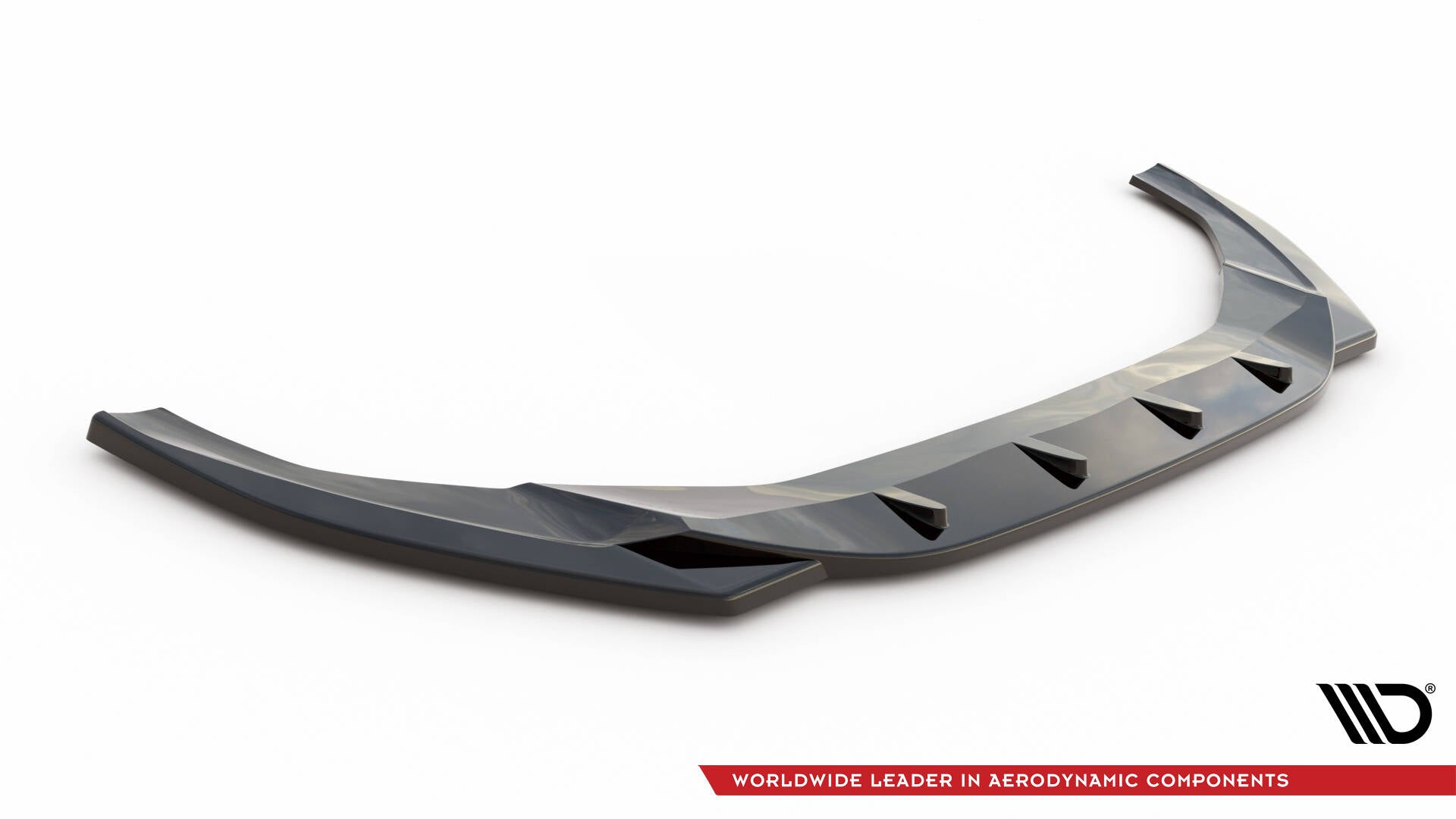 Maxton Design Street+ Spoilerlippe Front Ansatz V.1 passend für Audi S5 / A5 S-Line F5 Facelift schwarz Hochglanz