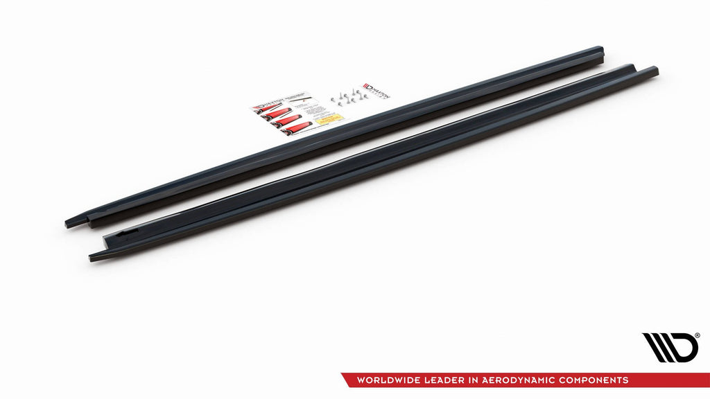 Maxton Design Street+ Seitenschweller Leisten passend für Peugeot 207 Sport schwarz Hochglanz