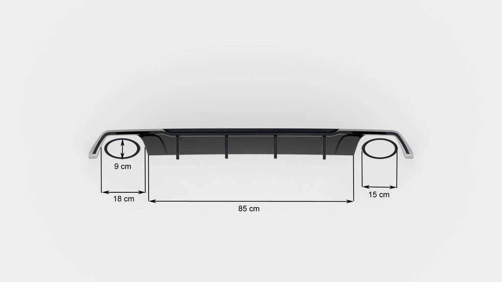 Maxton Design Diffusor Heck Ansatz V.2 passend für Seat Leon Cupra ST Mk3 FL