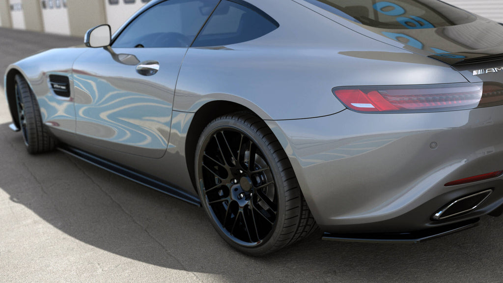 Maxton Design Street+ Seitenschweller Leisten passend für Mercedes-AMG GT / GT S C190 Facelift schwarz Hochglanz