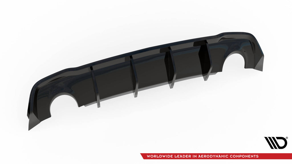 Maxton Design Diffusor Heck Ansatz passend für Opel Astra GTC OPC-Line J (Einzelauspuff li. re.) schwarz Hochglanz