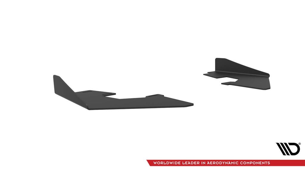 Maxton Design Hintere Seiten Flaps passend für Audi S3 Limousine 8V schwarz Hochglanz