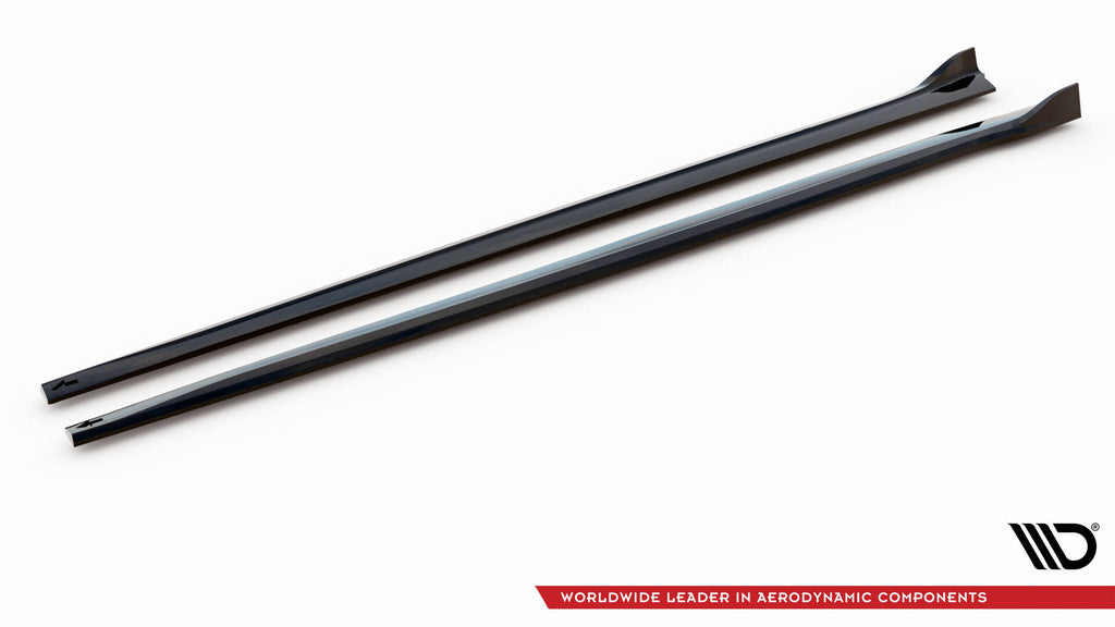 Maxton Design Street+ Seitenschweller Leisten passend für V.3 passend für BMW 4er Coupe / Gran Coupe / Cabrio M-Paket F32 / F36 / F33 schwarz Hochglanz