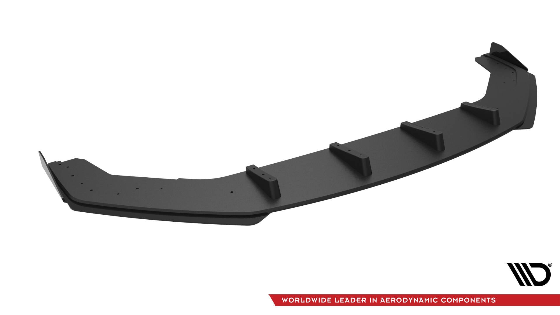 Maxton Design Street Pro Street+ Spoilerlippe Front Ansatz + Flaps passend für Ford Mustang GT Mk6 schwarz Hochglanz