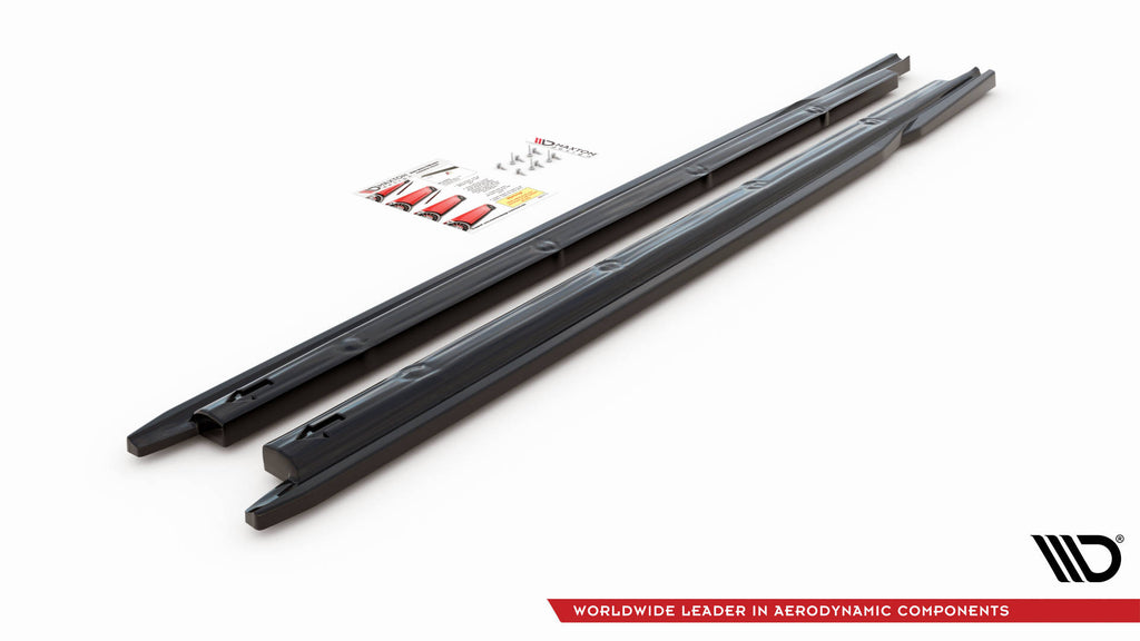 Maxton Design Street+ Seitenschweller Leisten V.2 passend für Seat Ibiza FR/ Standard Mk5 schwarz Hochglanz