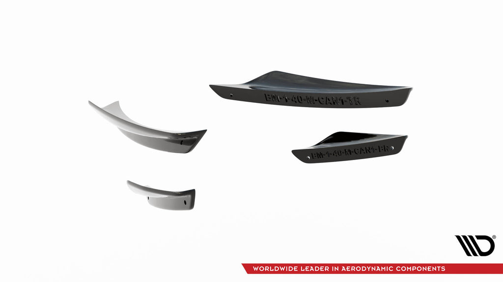 Maxton Design Stoßstangen Flaps Wings vorne Canards passend für BMW 1er M-Paket / M135i / 128ti F40