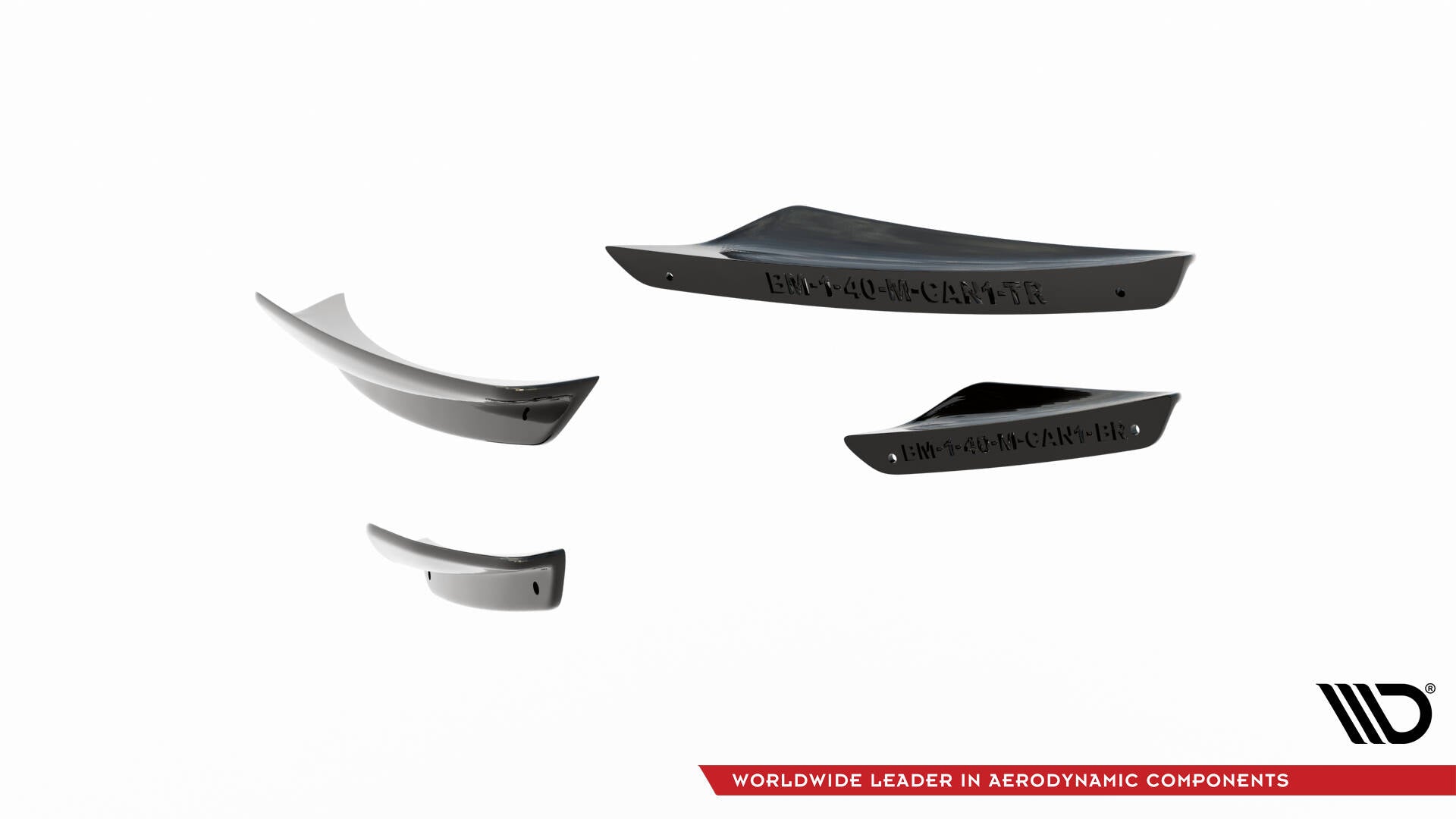 Maxton Design Stoßstangen Flaps Wings vorne Canards passend für BMW 1er M-Paket / M135i / 128ti F40