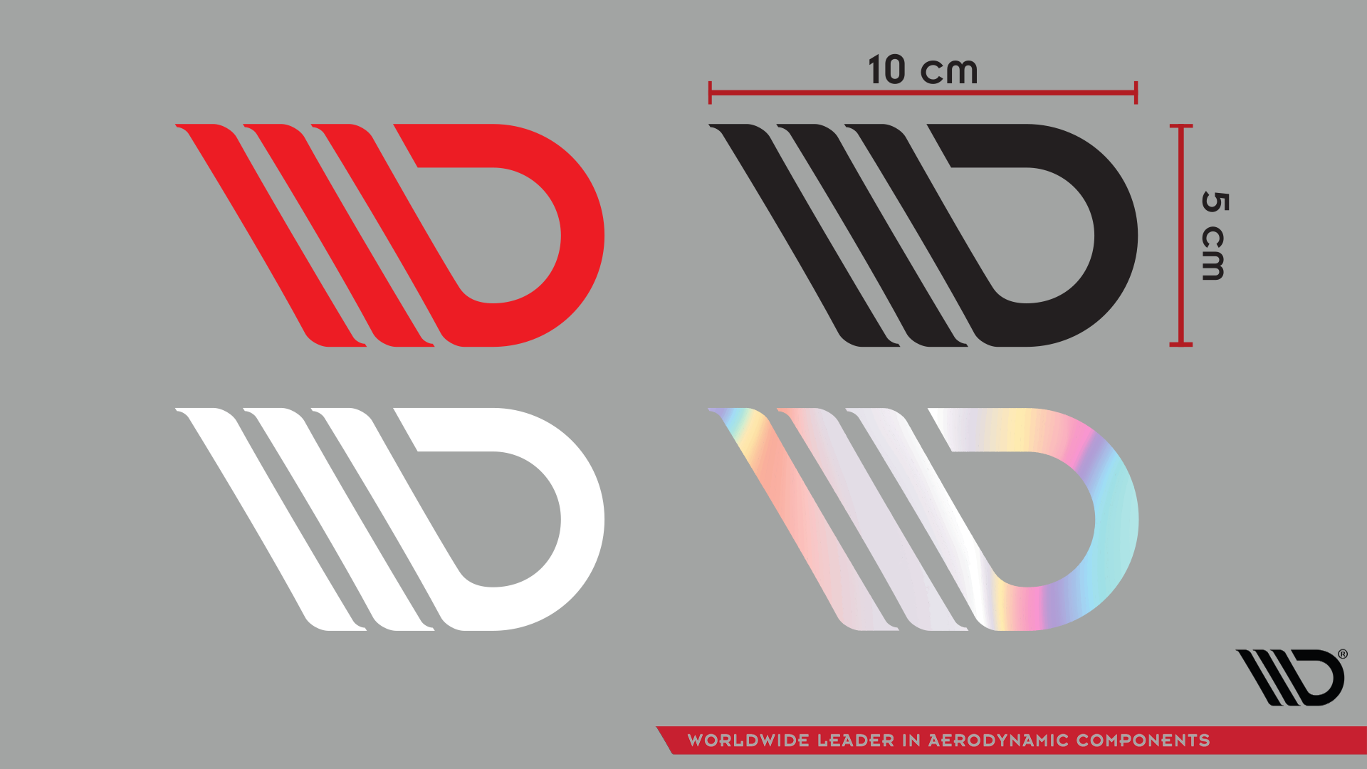 Maxton Design Maxton Sticker White 02 Signet Ohne Aufschrift 10x5 cm rot für Universal