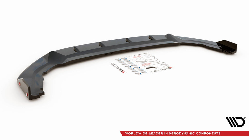 Maxton Design Street+ Spoilerlippe Front Ansatz V.1 + Flaps passend für VW Golf GTI Clubsport Mk8