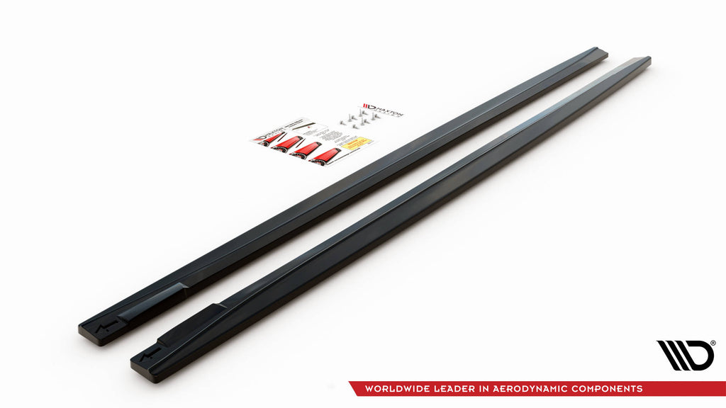 Maxton Design Street+ Seitenschweller Leisten V.2 passend für VW Passat CC schwarz Hochglanz