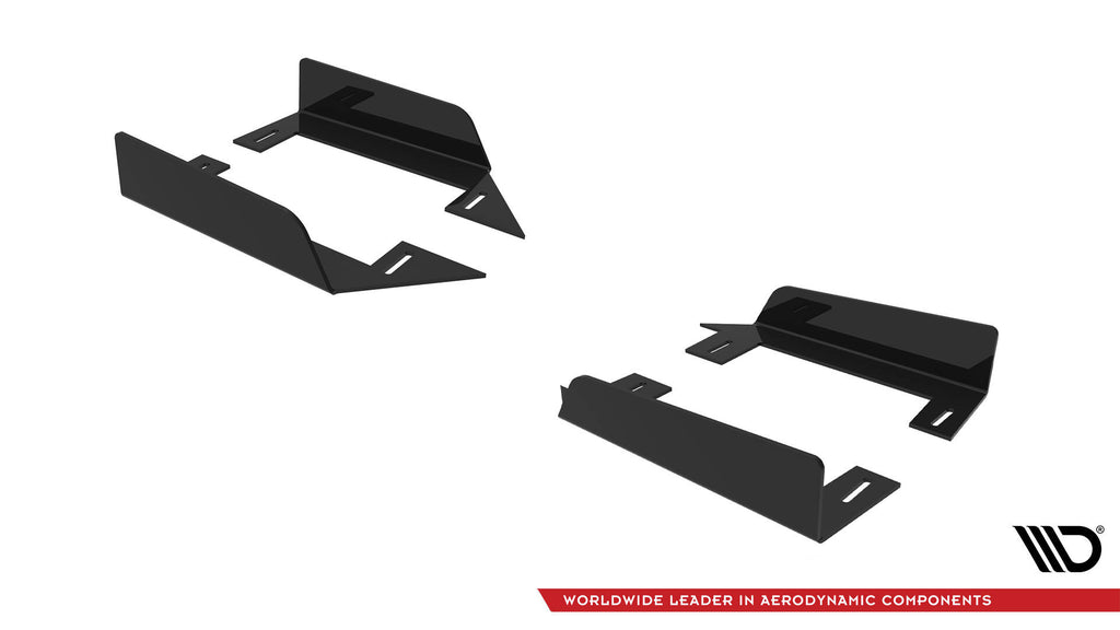Maxton Design Seitenschweller Flaps passend für Mitsubishi Lancer EVO X schwarz Hochglanz