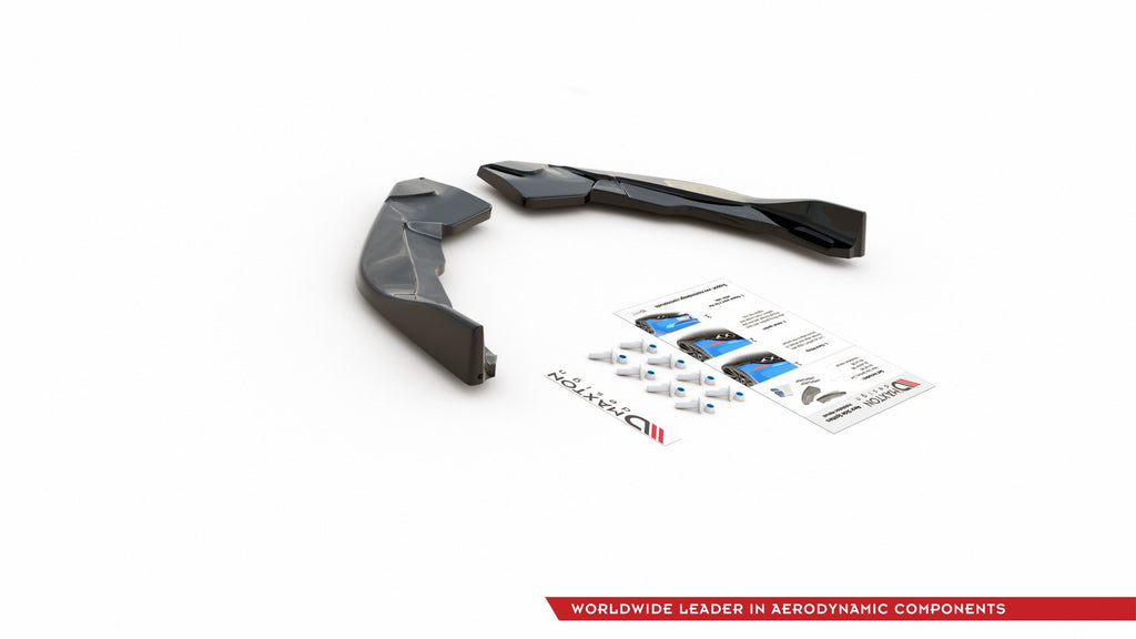 Maxton Design Heck Ansatz Flaps Diffusor passend für Toyota Corolla XII Hatchback schwarz Hochglanz