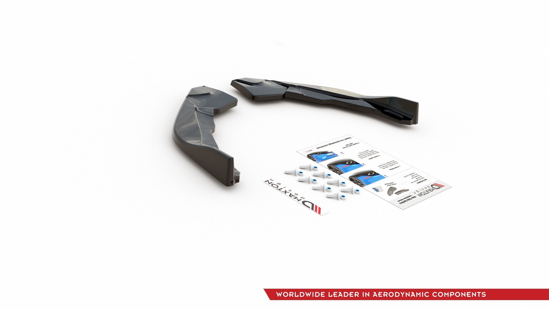 Maxton Design Heck Ansatz Flaps Diffusor passend für Toyota Corolla XII Hatchback schwarz Hochglanz