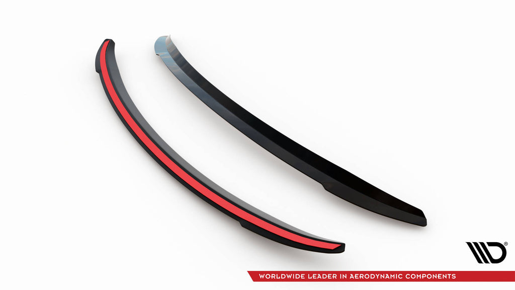 Maxton Design Verlängerung motorhaube VW Golf Mk8 schwarz Hochglanz für Volkswagen Golf Mk8