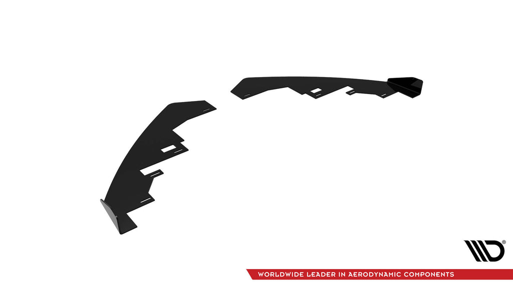 Maxton Design Front Stoßstange Flaps passend für Audi S5 / A5 S-Line 8T schwarz Hochglanz