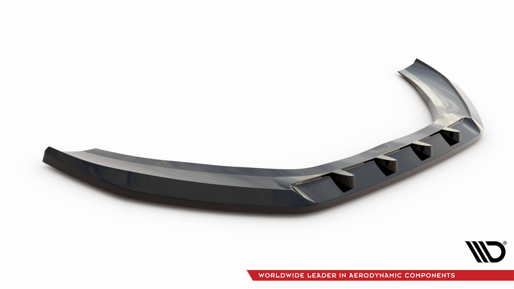 Maxton Design Street+ Spoilerlippe Front Ansatz V.3 passend für Audi A6 C7 schwarz Hochglanz