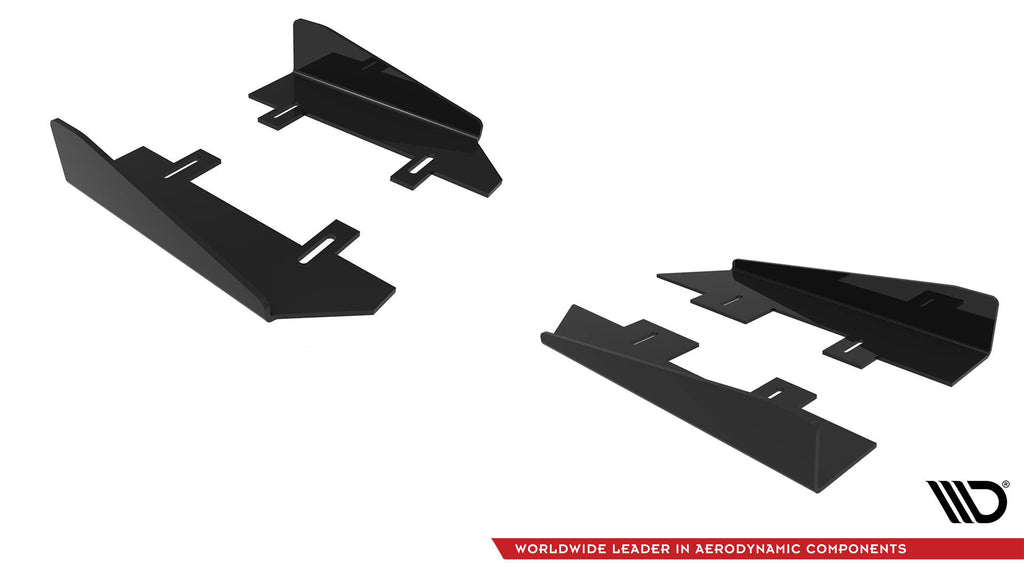Maxton Design Seitenschweller Flaps passend für Audi TT S / TT S-Line 8J Facelift schwarz Hochglanz