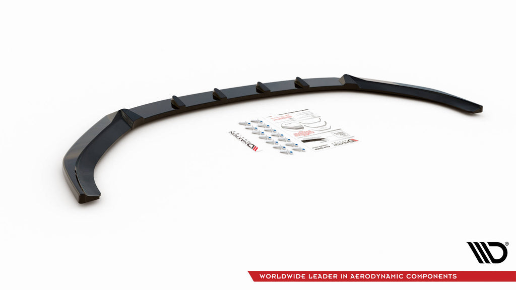 Maxton Design Street+ Spoilerlippe Front Ansatz passend für Audi A3 Sportback 8V schwarz Hochglanz