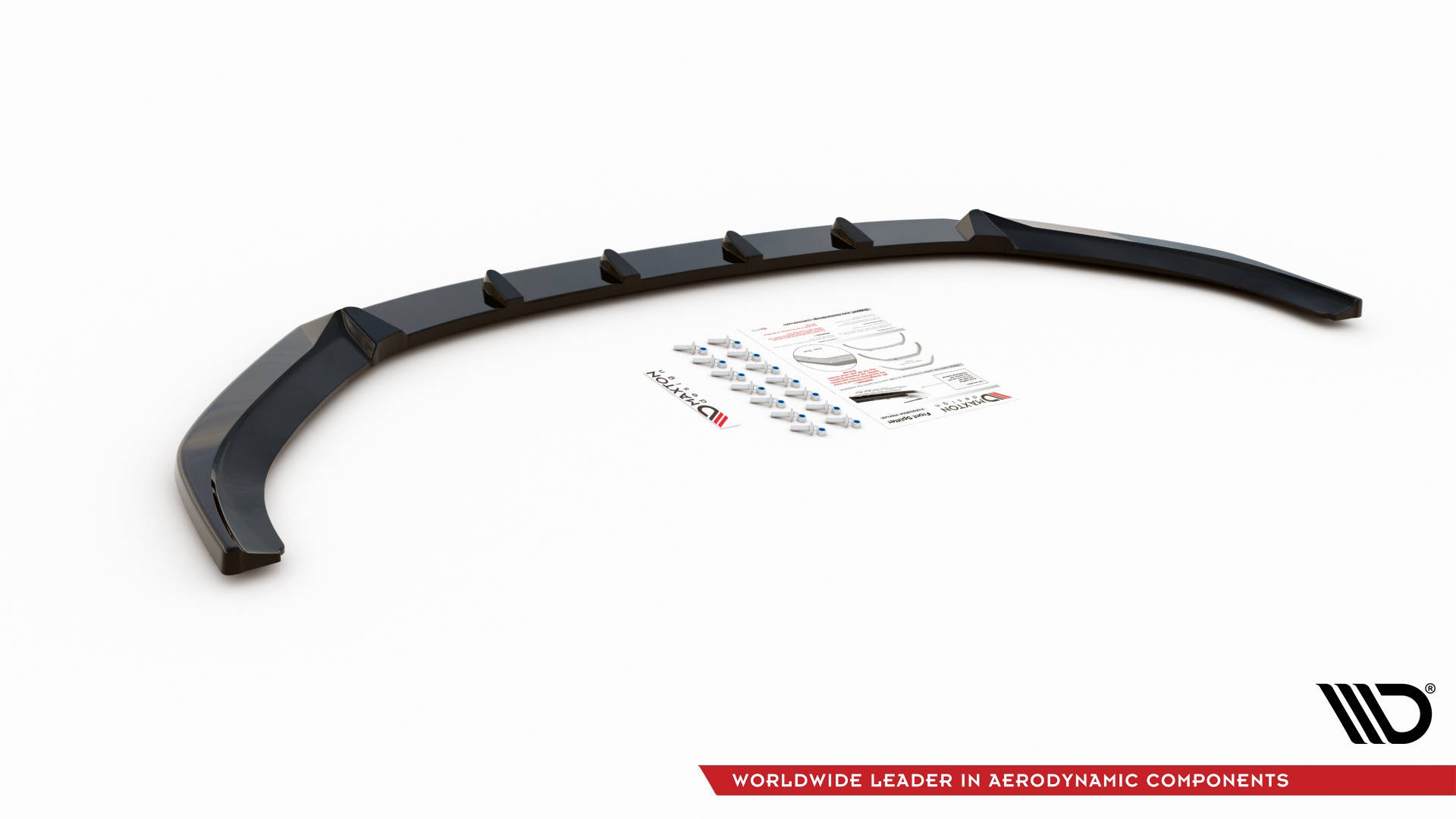 Maxton Design Street+ Spoilerlippe Front Ansatz passend für Audi A3 Sportback 8V schwarz Hochglanz