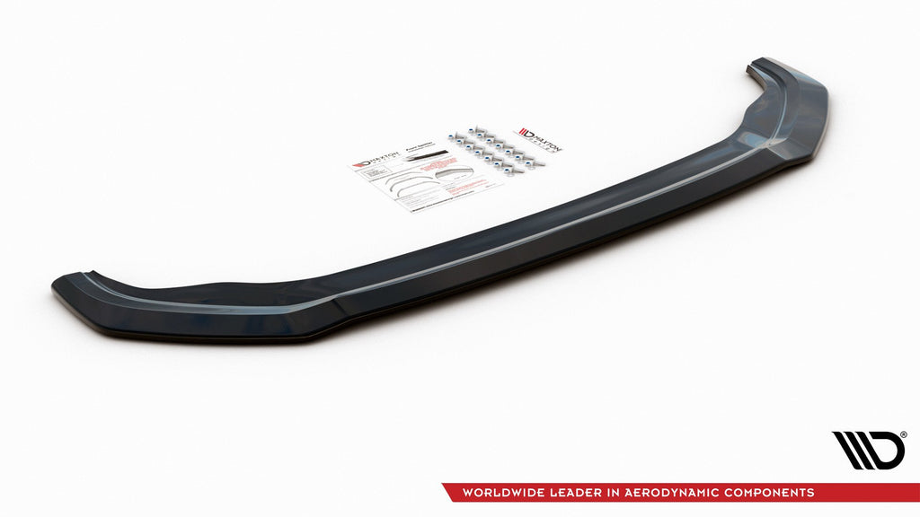 Maxton Design Street+ Spoilerlippe Front Ansatz V.2 passend für VW Golf GTI / GTD Mk7 schwarz Hochglanz