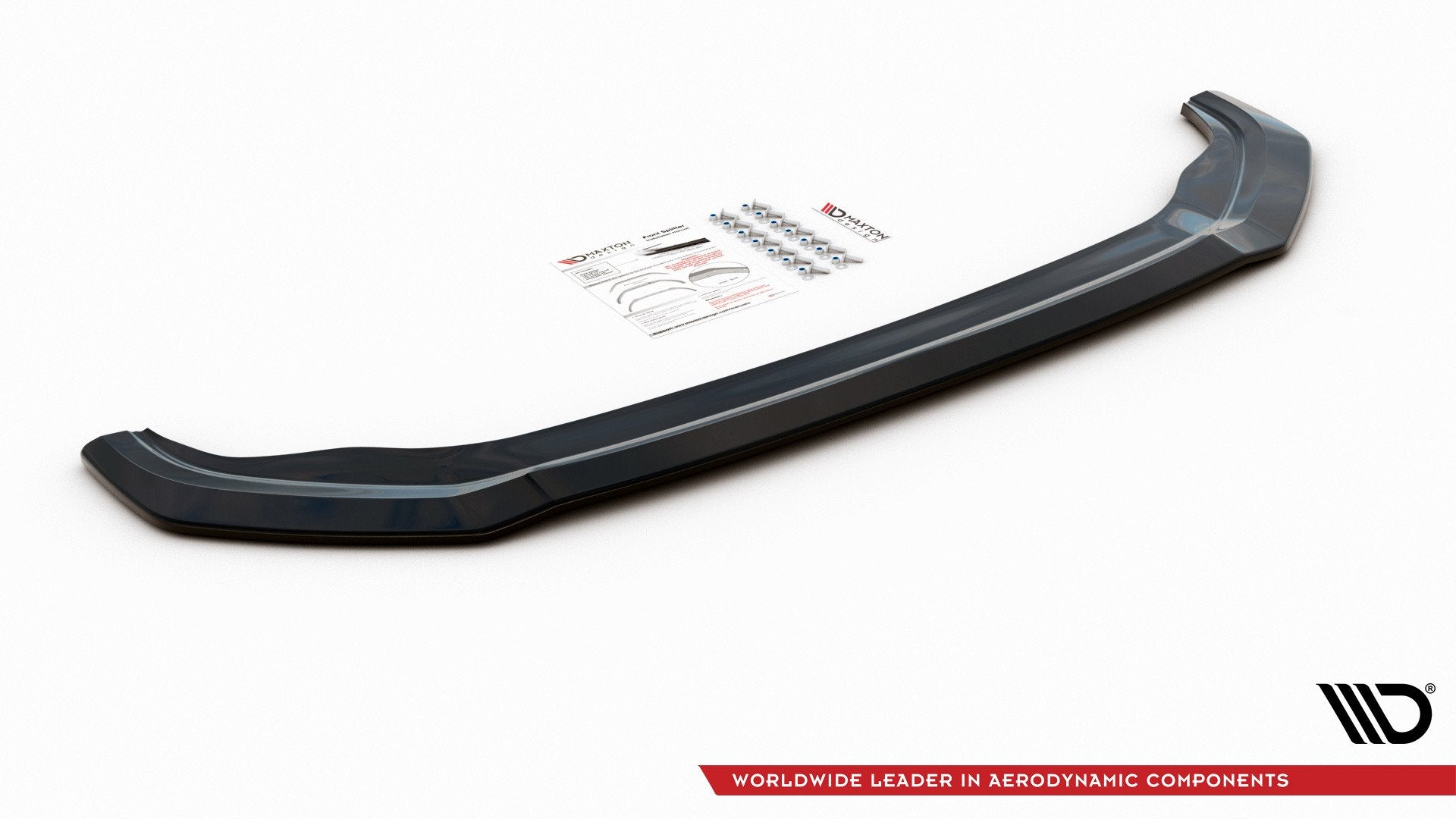 Maxton Design Street+ Spoilerlippe Front Ansatz V.2 passend für VW Golf GTI / GTD Mk7 schwarz Hochglanz