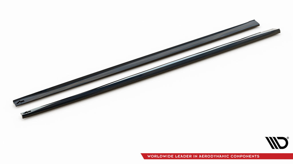Maxton Design Street+ Seitenschweller Leisten passend für V.3 passend für BMW 4er Coupe / Gran Coupe / Cabrio M-Paket F32 / F36 / F33 schwarz Hochglanz