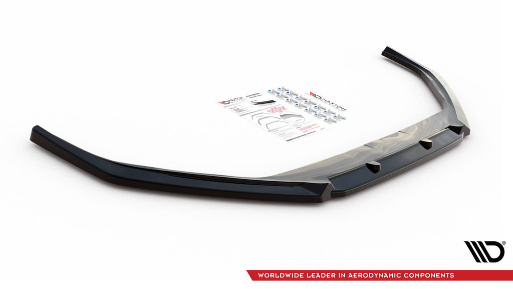 Maxton Design Street+ Spoilerlippe Front Ansatz V.1 passend für Peugeot 508 GT Mk1 Facelift schwarz Hochglanz