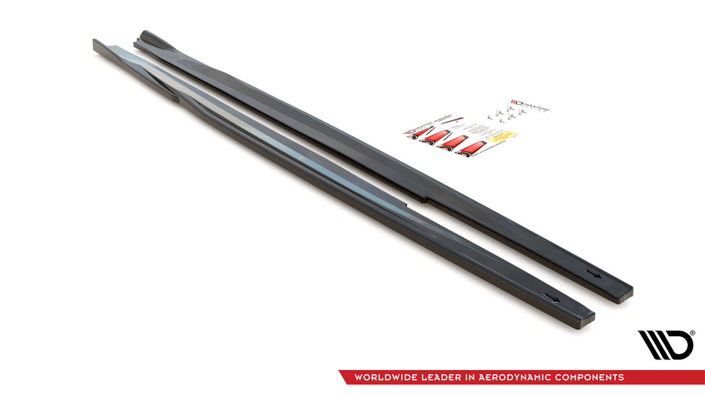 Maxton Design Street+ Seitenschweller Leisten passend für Toyota Corolla GR Sport Hatchback XII schwarz Hochglanz
