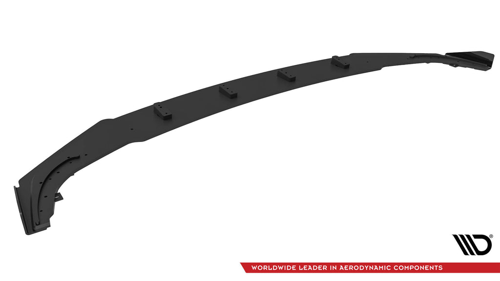 Maxton Design Street Pro Street+ Spoilerlippe Front Ansatz + Flaps passend für BMW 2 Coupe G42 schwarz Hochglanz