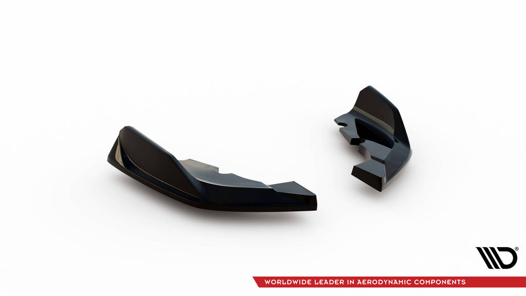Maxton Design Heck Ansatz Flaps Diffusor V.8 passend für (Für heckansatz v.1) BMW 1er M-Paket / M135i / 128ti F40 schwarz Hochglanz