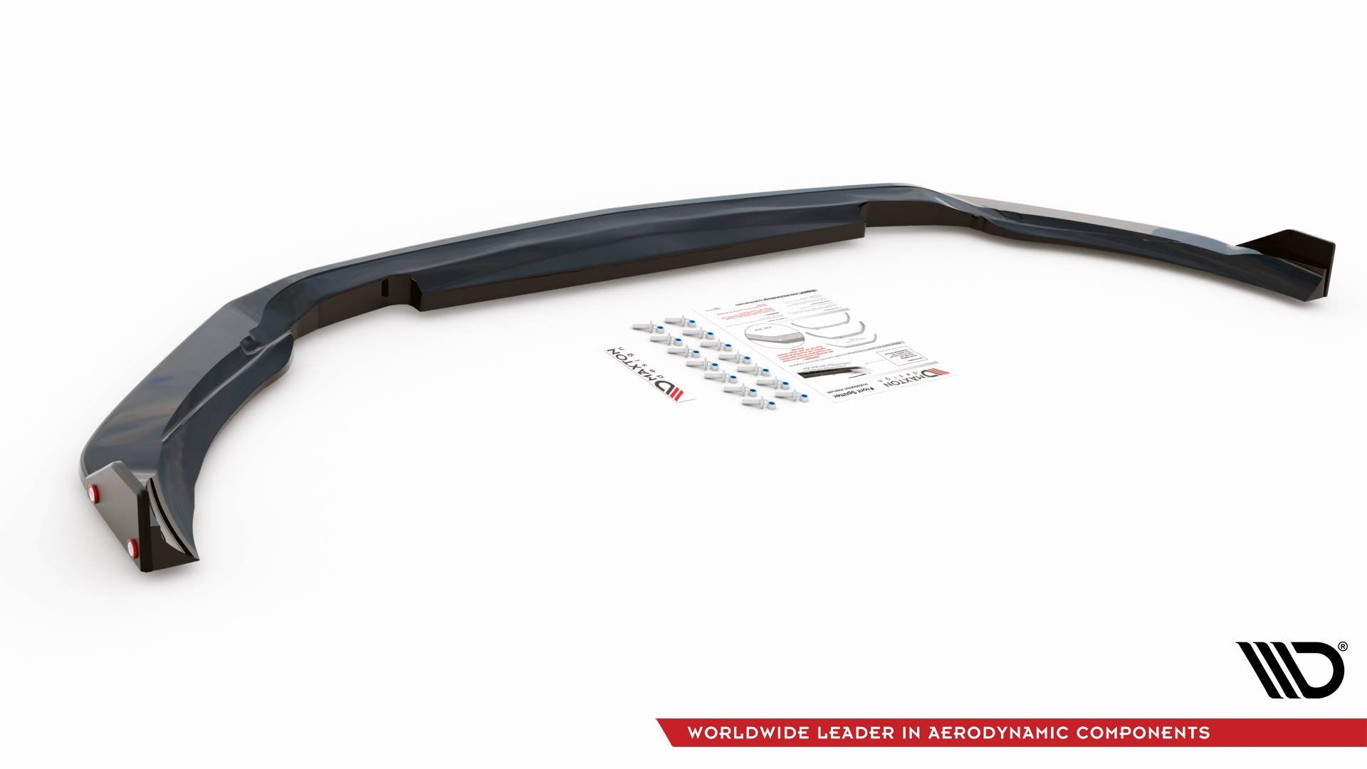 Maxton Design Street+ Spoilerlippe Front Ansatz V.3 + Flaps passend für Mercedes-AMG A 45 S Aero Pack W177