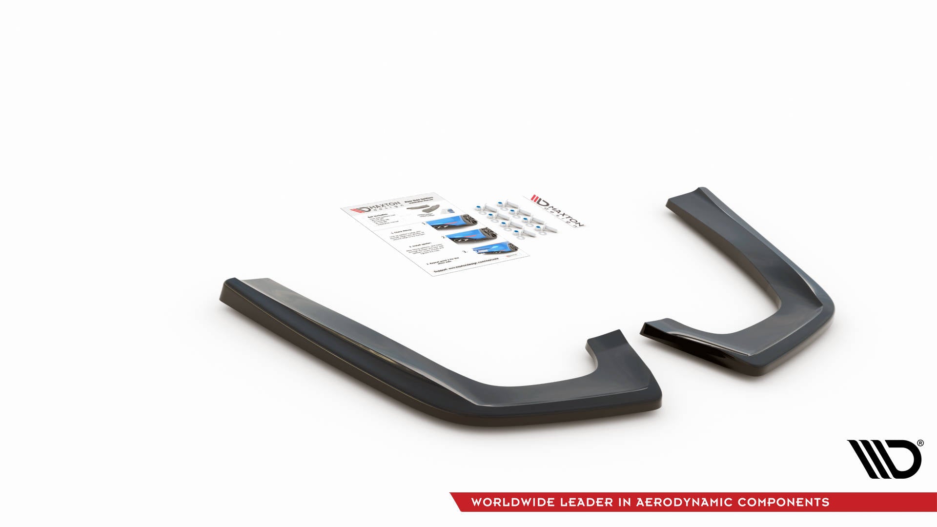 Maxton Design Heck Ansatz Flaps Diffusor V.2 passend für Mercedes-Benz GLE Coupe 63 AMG C292 schwarz Hochglanz
